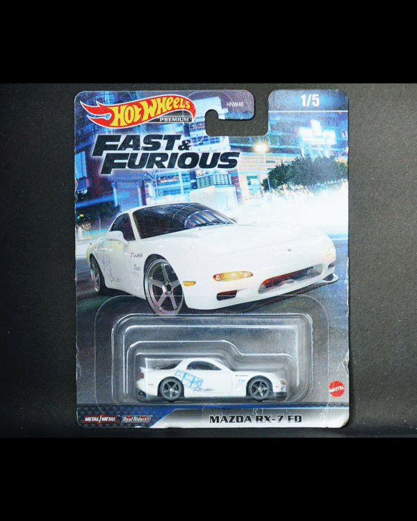 Mazda RX-7 FD – Hot Wheels Premium Fast & Furious (1:64, White) - Image 2