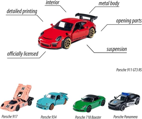 Majorette Porsche Edition 5 Piece Gift Pack - Image 3