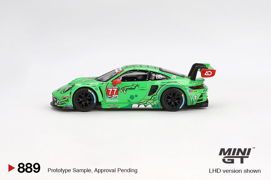 Mini GT 889 – Porsche 911 GT3 R #77 AO Racing “Rexy” – 2024 IMSA Daytona 24H GTD Pro 2nd (1:64) – Exclusive - Image 3