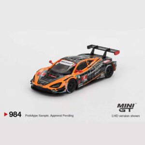 Mini GT 984 McLaren 720S GT3 Evo Pfaff Motorsports from IMSA Daytona 24 Hours 2024. Imported Exclusive 1:64 boxed model with detailed livery. GTIN 840456303672 | MPN MGT00984-L. Order now at RACEiN PARC.