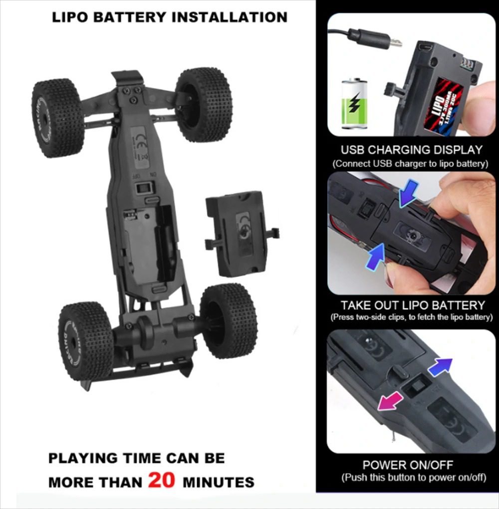 Rogue 24 – 1:24 RWD Performance Buggy with Gyro, Full Proportional Control, LED Ready - Image 4