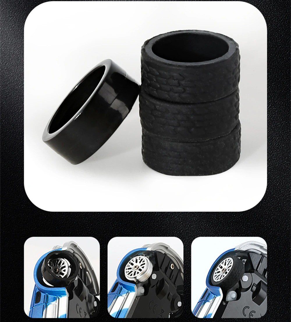 JIABAILE 1:43 Mini Drift RC Car – 4WD LED Desktop Drifter (Gyro / Non-Gyro Options) - Image 6