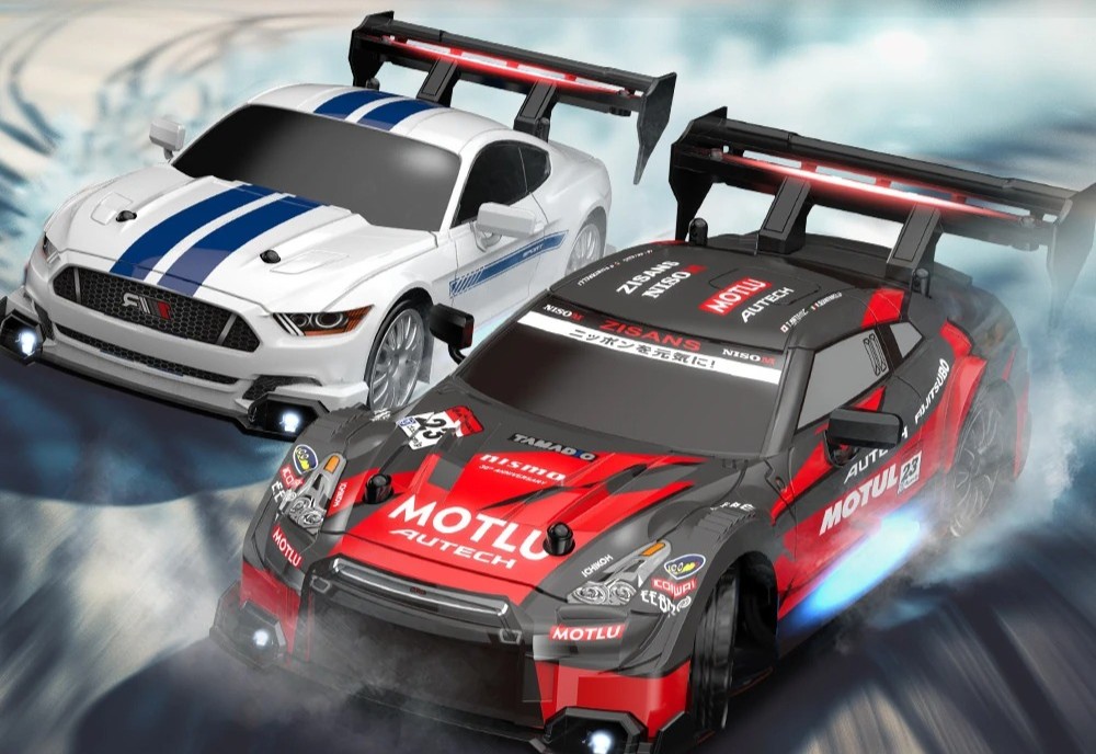 Hobby-grade RC cars driven on indoor tracks