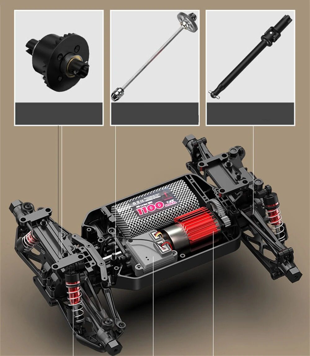 SMRC S910 1:16 RC Car (Brushed) – 35km/h 4WD High-Speed Off-Road Truck - Image 7