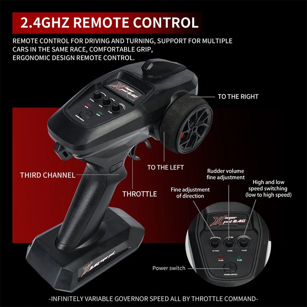 SMRC S910 1:16 RC Car (Brushed) – 35km/h 4WD High-Speed Off-Road Truck - Image 4