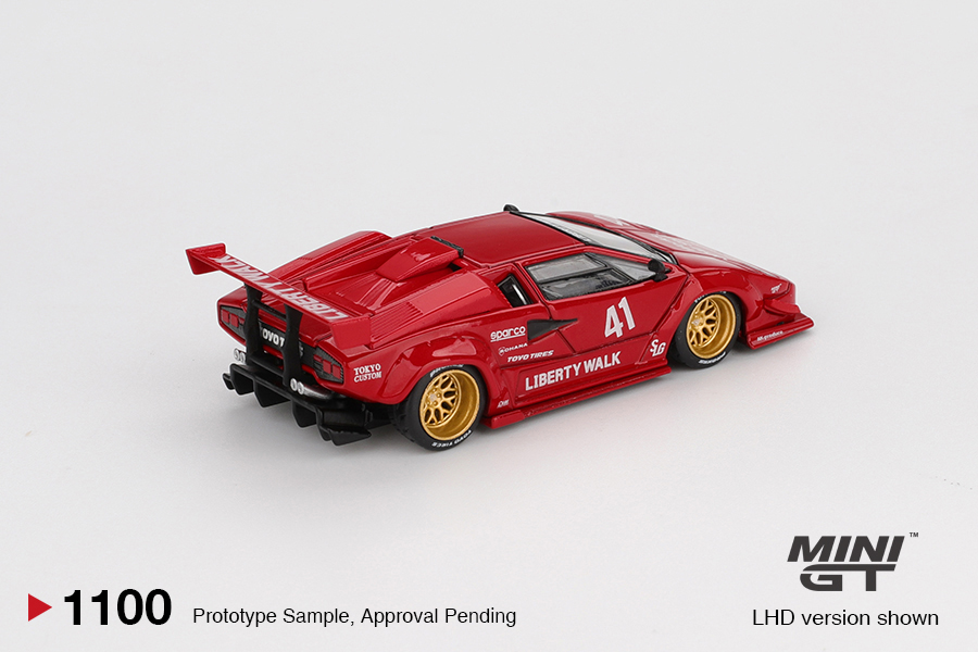 Mini GT 1100 – Lamborghini Countach LB★WORKS (Red) – 1:64 - Image 2
