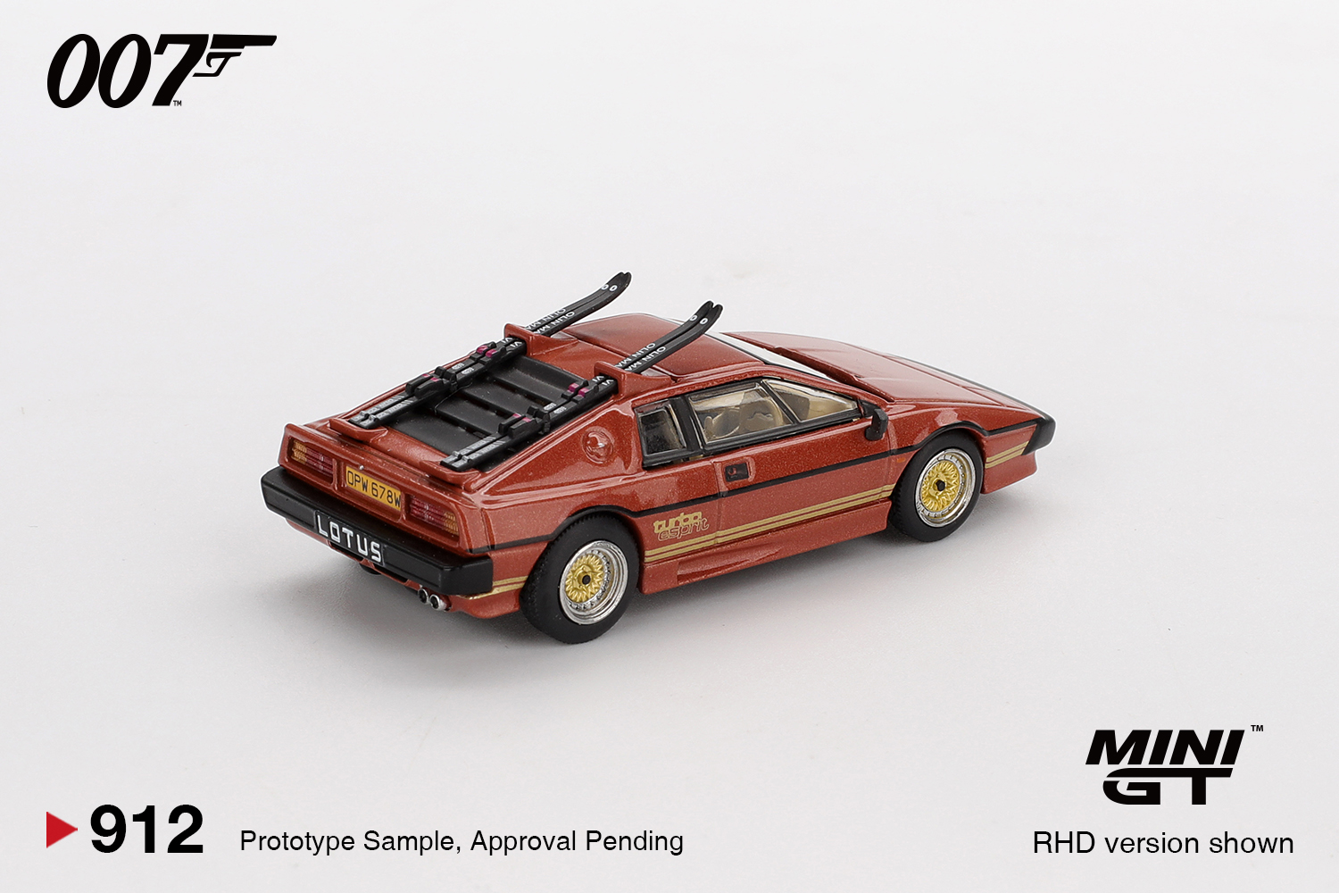 Mini GT 912 – Lotus Esprit Turbo “For Your Eyes Only” Copper Fire Metallic – 1:64 - Image 2