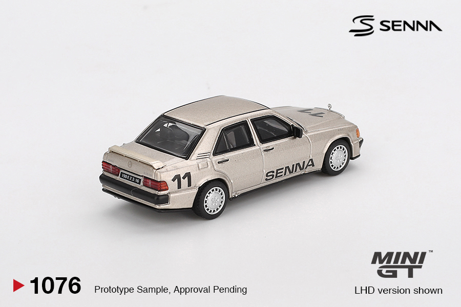 Mini GT 1076 – Mercedes-Benz 190E 2.3-16 #11 Ayrton Senna 1984 Nürburgring Race of Champions w/ Figure – 1:64 - Image 2