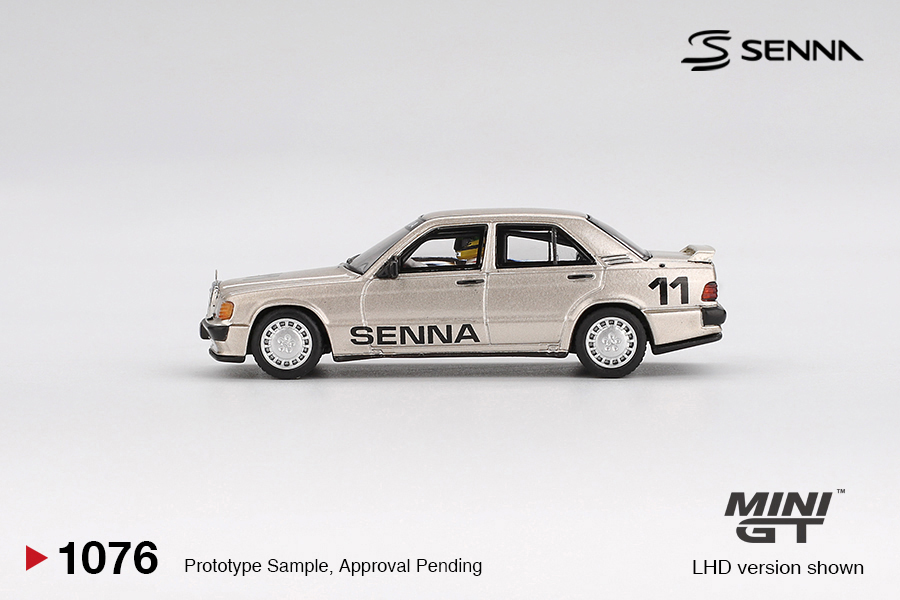 Mini GT 1076 – Mercedes-Benz 190E 2.3-16 #11 Ayrton Senna 1984 Nürburgring Race of Champions w/ Figure – 1:64 - Image 3