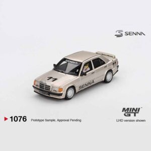 Mini GT 1076 – Mercedes-Benz 190E 2.3-16 #11 Ayrton Senna 1984 Nürburgring Race of Champions w/ Figure – 1:64