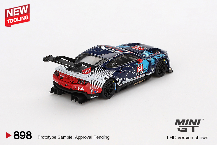 Mini GT 898 – Ford Mustang GT3 #64 Ford Multimatic Motorsports 2024 IMSA Daytona 24 Hrs – 1:64 - Image 2