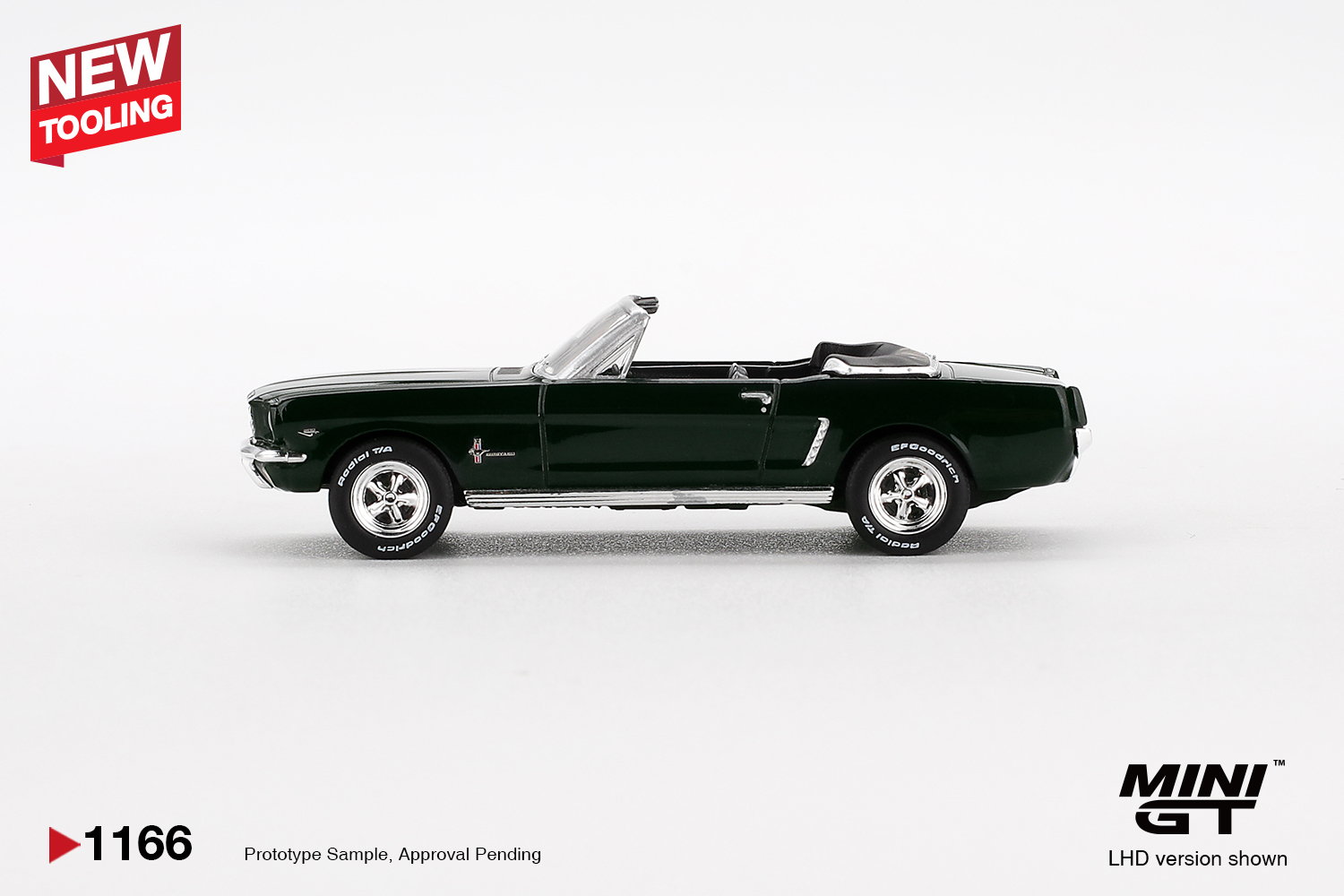 Mini GT 1166 – Ford Mustang Convertible 1964 Highland Green – 1:64 - Image 3